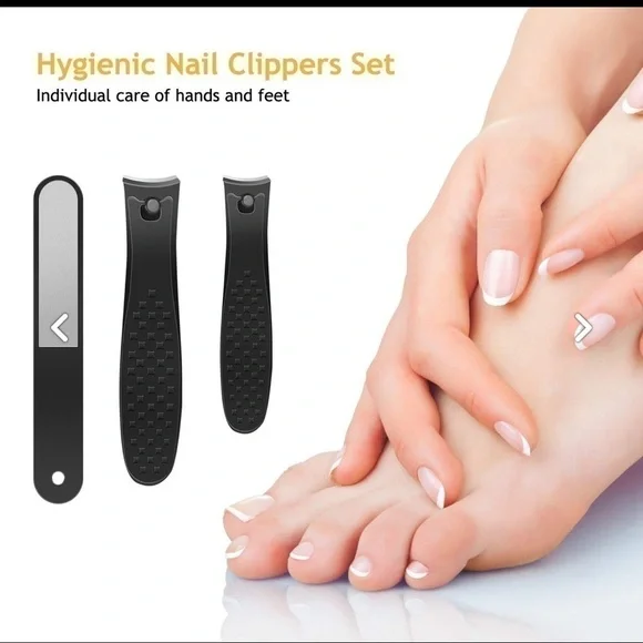 NEW - 3PCS stainless steel toenail clippers/Nail cutter/Nail file unisex set - Picture 5 of 7